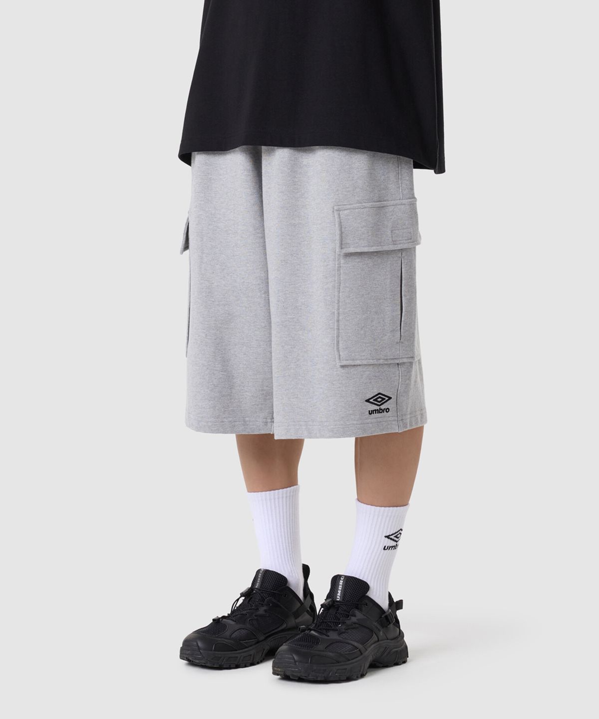 엄브로(UMBRO) [COOLING] 아이스코튼 카고 6부 버뮤다 반바지 그레이 UR221CHP64
