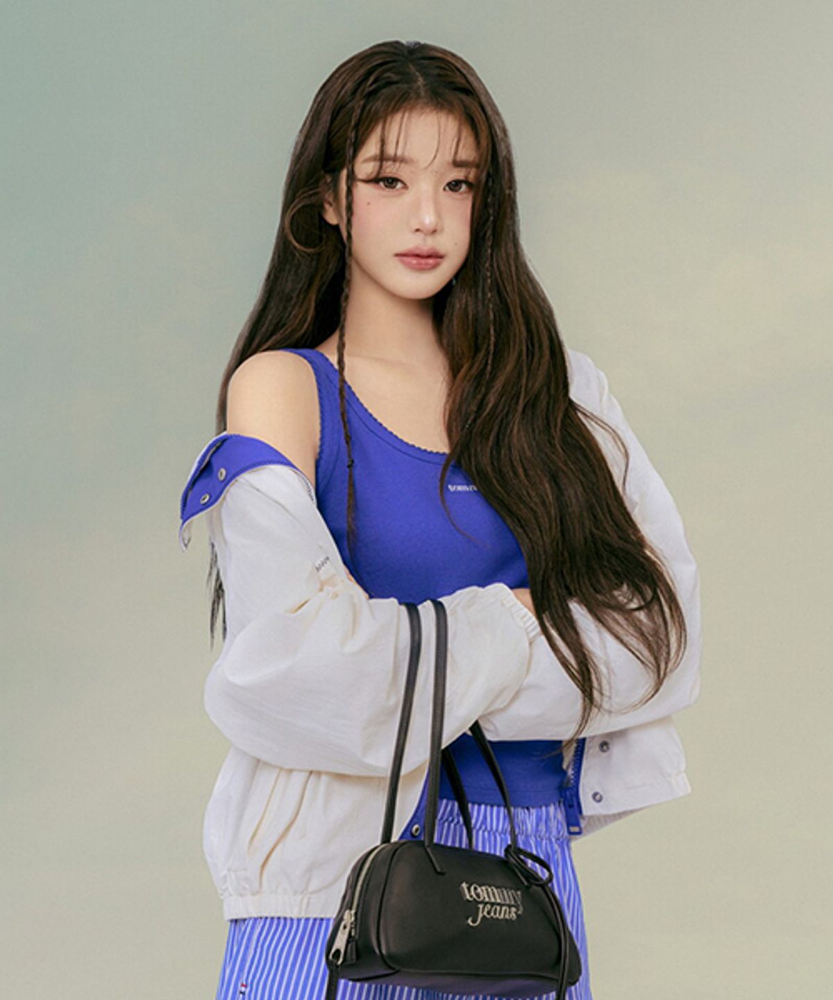 타미진스(TOMMY JEANS) 나일론 블렌드 컬러블록 윈드브레이커 (T32G6WJC12TWT1YBH)