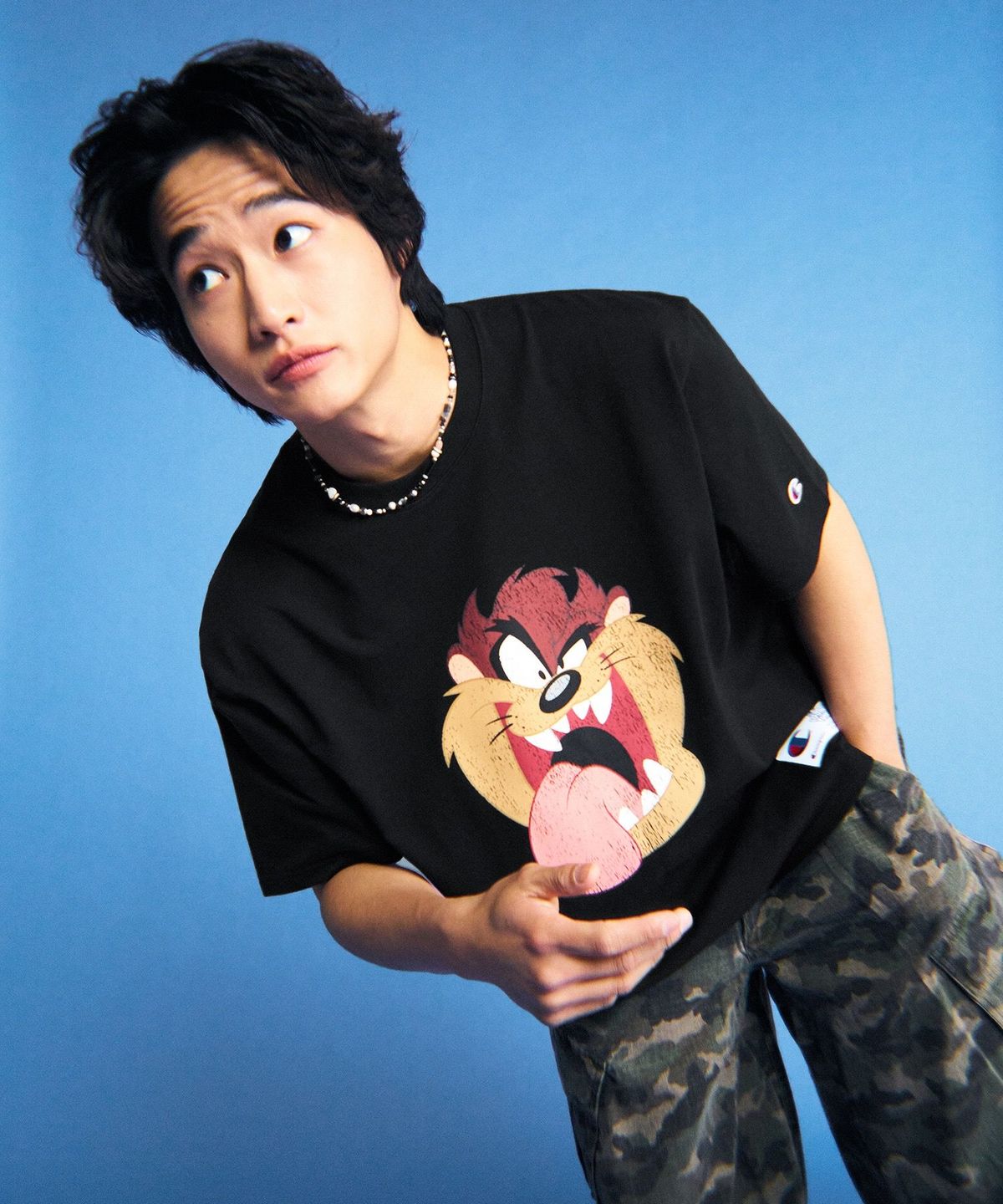 챔피온(CHAMPION) 챔피온 X 루니툰즈 반팔 티셔츠 타츠 Black