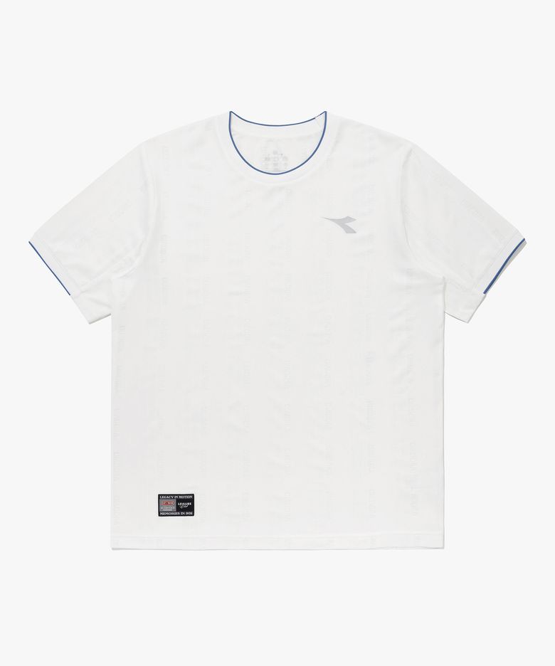 세레모니 메쉬 자카드 반팔 티셔츠 OFF WHITE