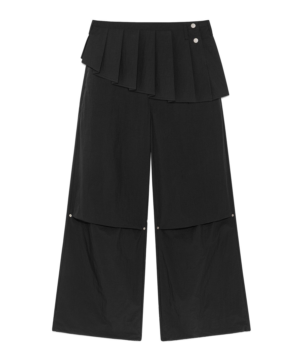 다이닛(DEINET) [YOON SOAP X DEINET] SKIRT LAYERED PANTS IN BLACK