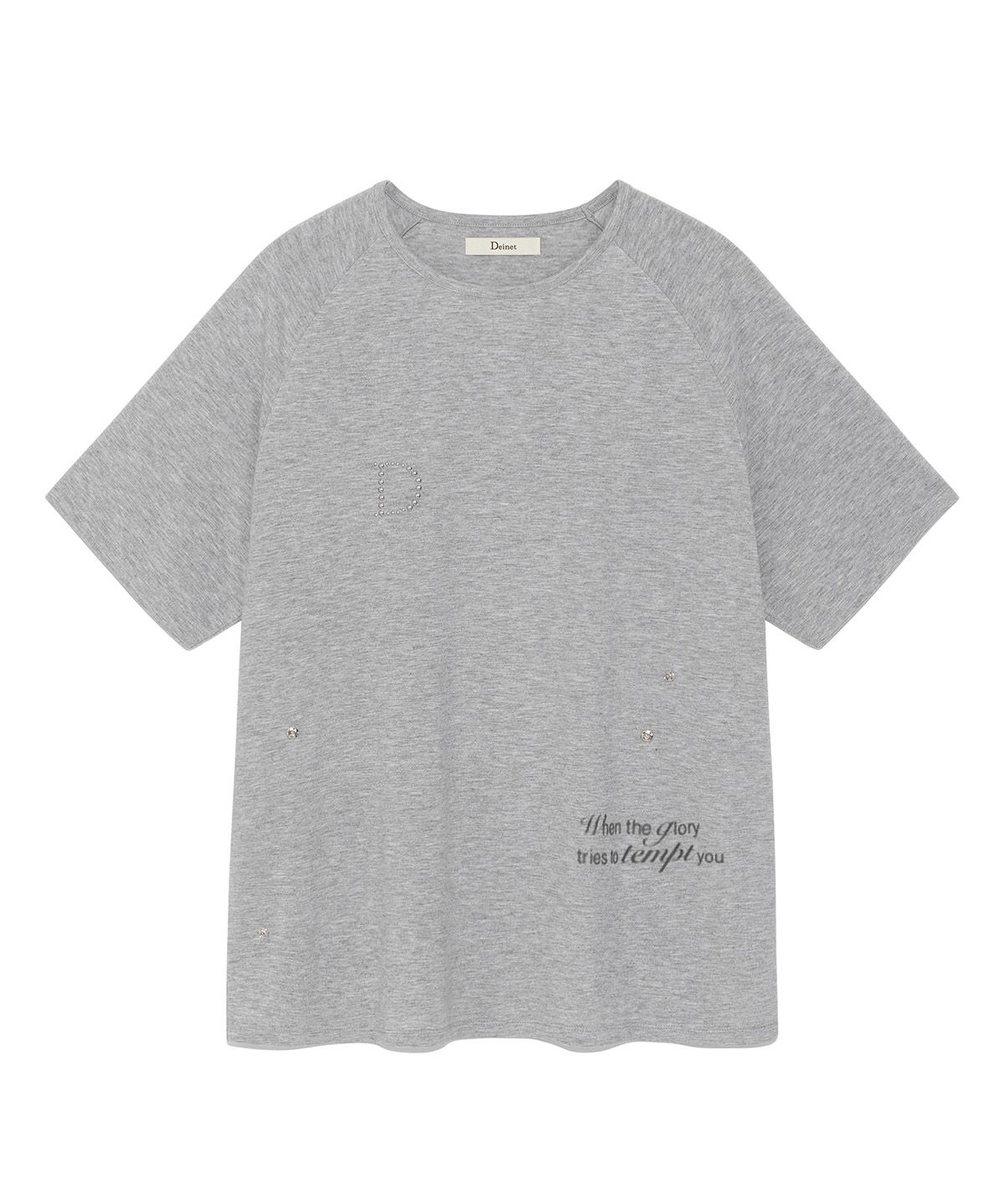 다이닛(DEINET) [YOON SOAP X DEINET] BUTTON DETAIL T-SHIRT IN GREY