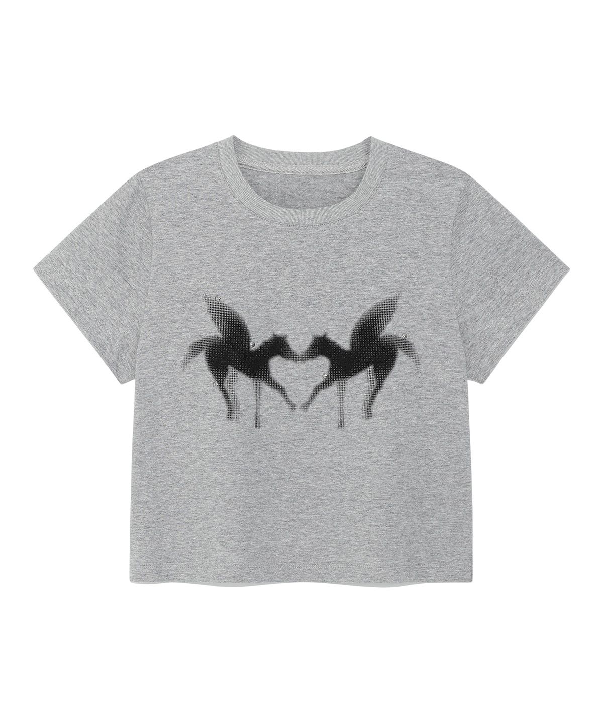 다이닛(DEINET) [YOON SOAP X DEINET] SLIM T-SHIRT IN MELANGE GREY
