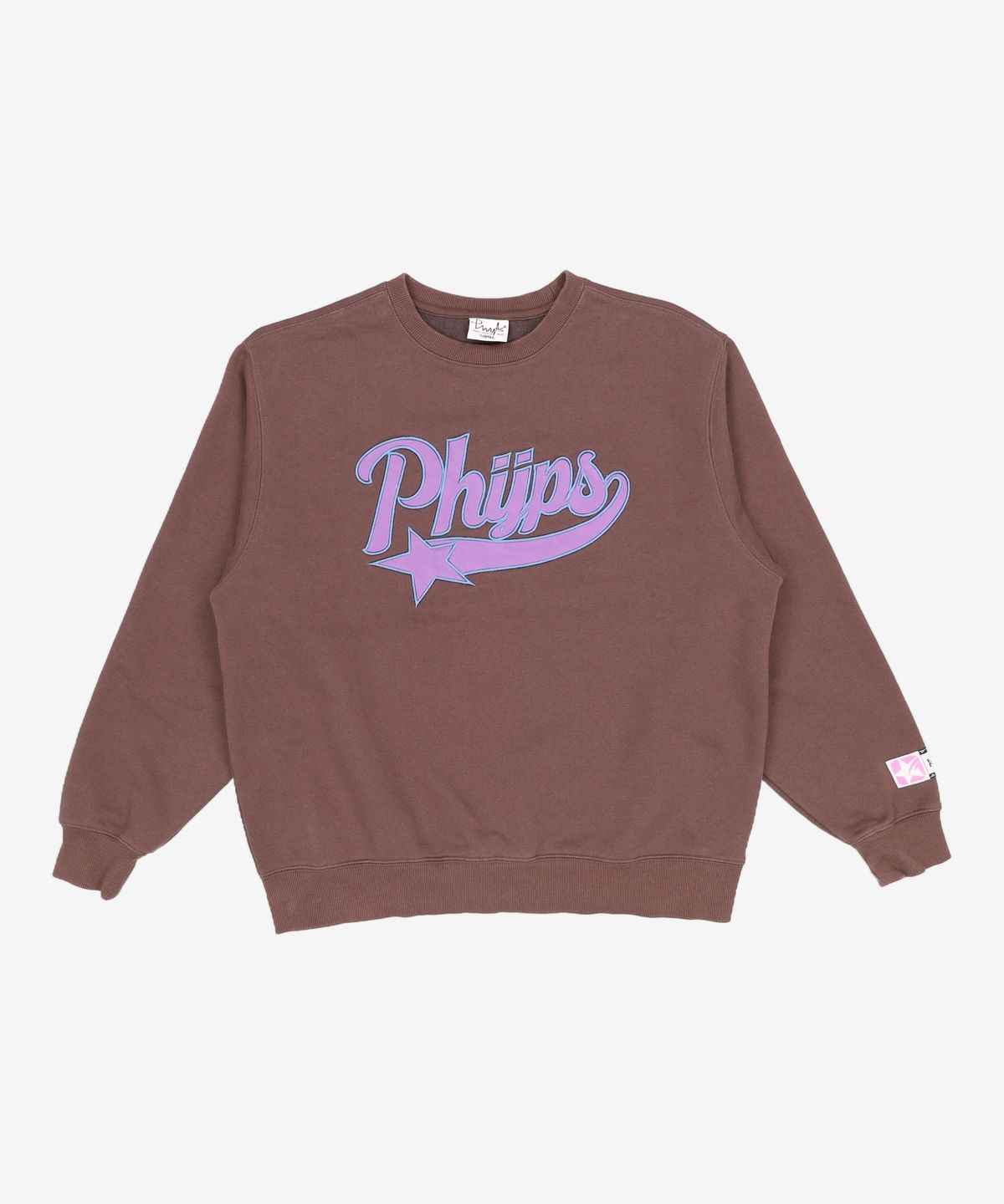 피지컬 디파트먼트(PHYSICAL DEPARTMENT) STAR TAIL CREWNECK RED CHARCOAL 1