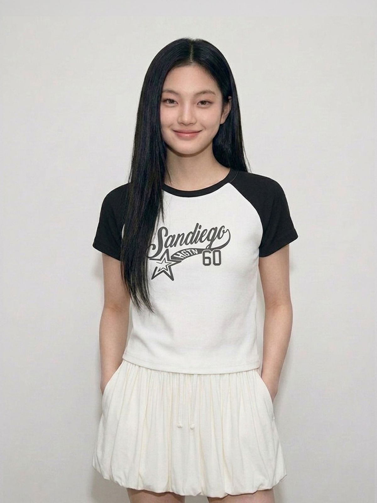 행텐 틴즈(HANGTEN TEENS) 틴즈 여아 웨일 래글런 반팔 티셔츠_003(14570-131-420-31)