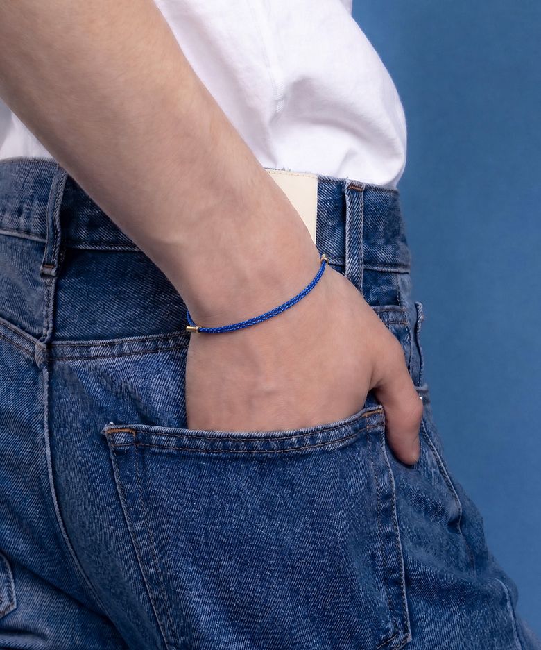 라린 뱅글 스트링 팔찌 블루
