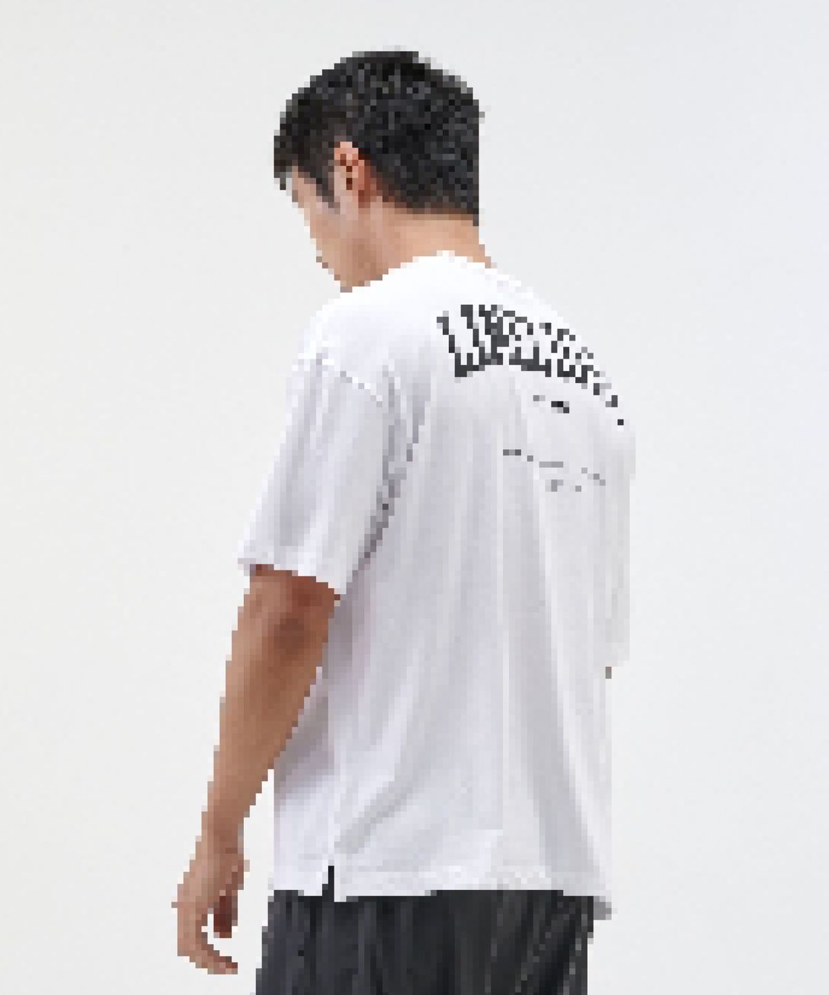 라임라잇 어패럴(LIMELIGHT APPAREL) 라임라잇 백 로고 쿨링 오버사이즈 티셔츠 (화이트/블랙)