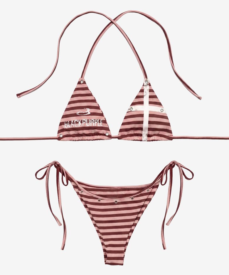 오프그리드 스트라이프 비키니_핑크 Offgrid Stripe Bikini_Pink