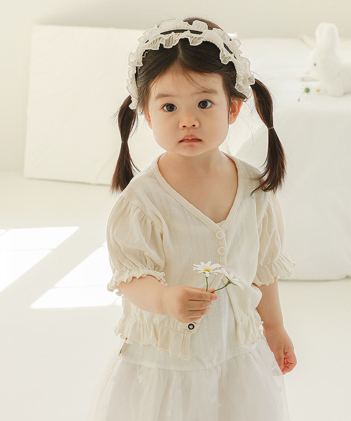 아림클로젯(ARIMCLOSET) 싱그러운 풀잎과 바람이랑 친구할래요 - 아기 반팔 가디건