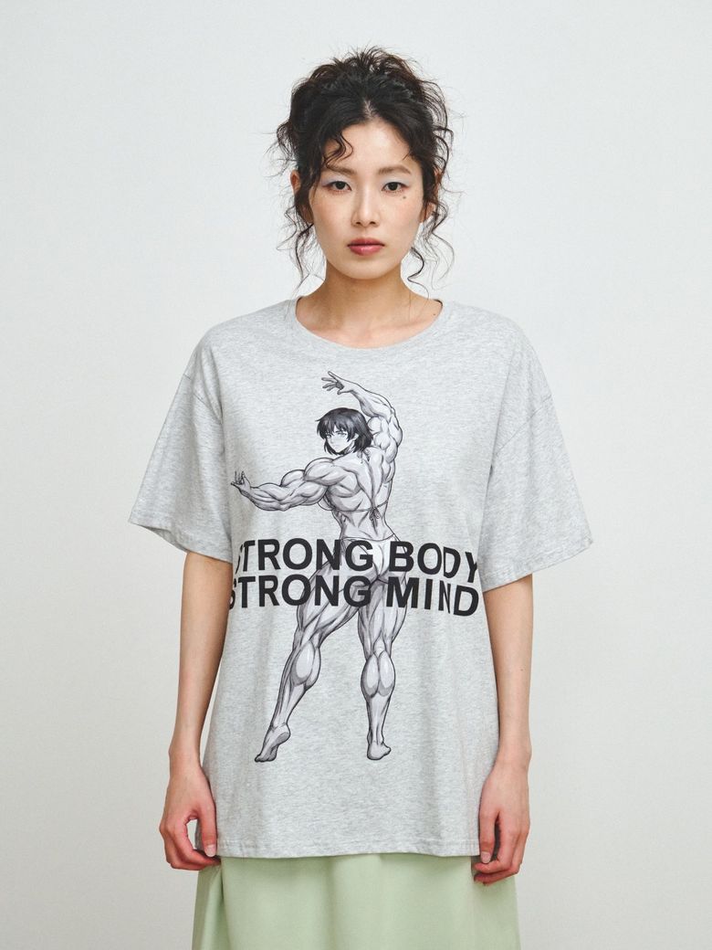 STRONG T-SHIRT, MELANGE GRAY