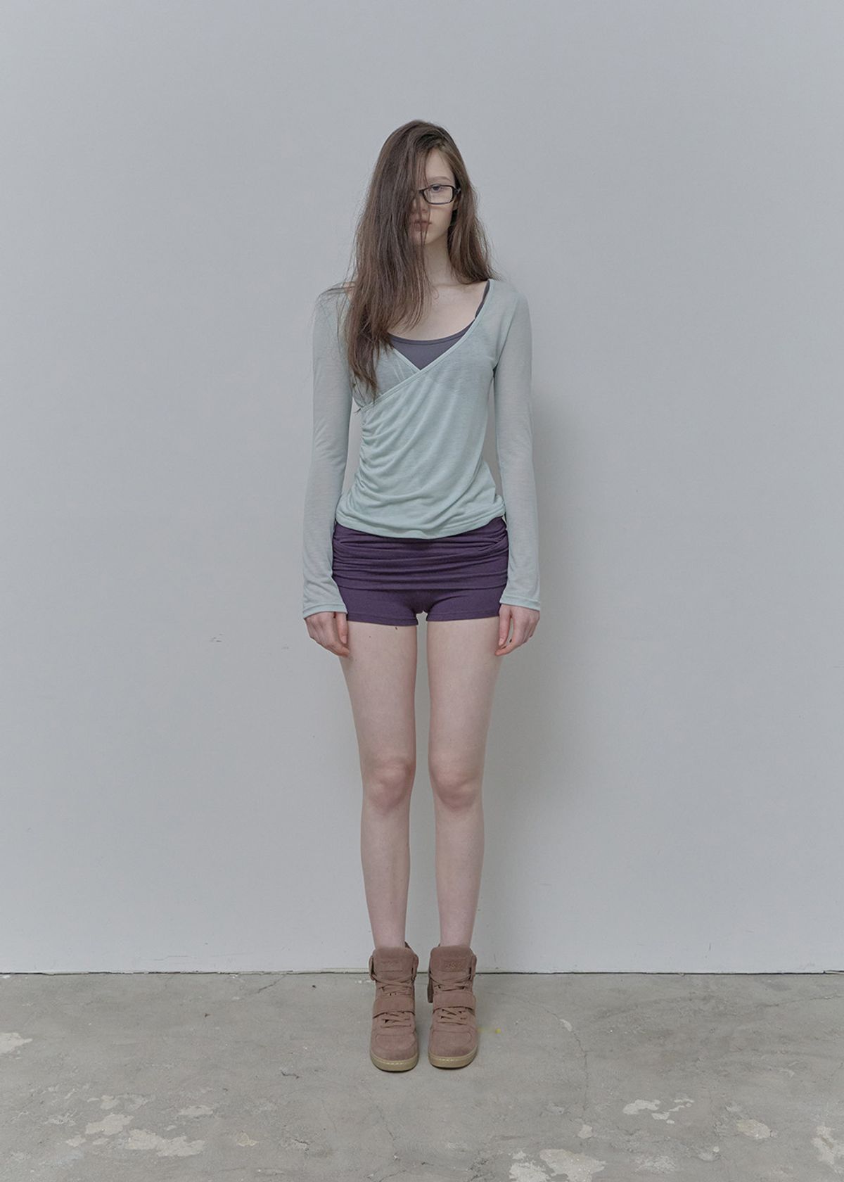 필세(PHILCE) Folding Low Shorts, Purple