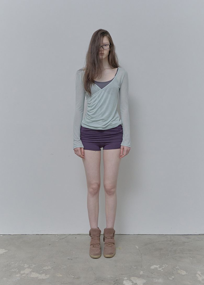 Folding Low Shorts, Purple