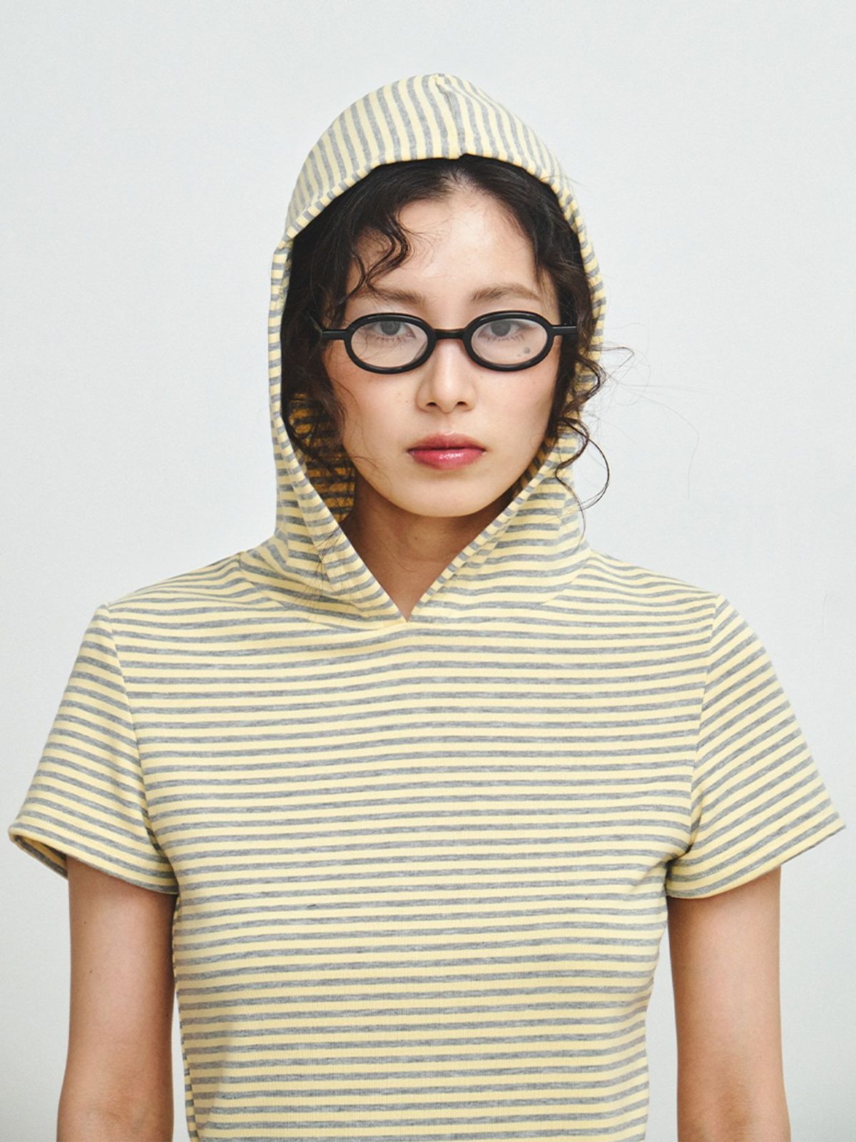 플리즈프로젝트(PLZPROJECT) SHORT SLEEVE HOODED T-SHIRT, BUTTER