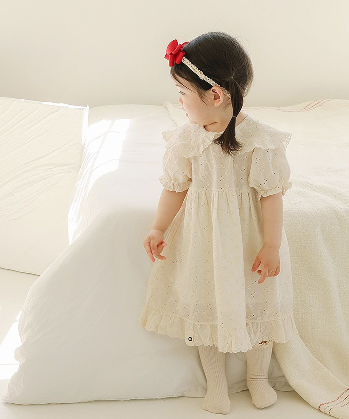 아림클로젯(ARIMCLOSET) 어여쁜 데이지 꽃들에 눈부신 하루를 보내죠 - 아기 프리미엄 원피스