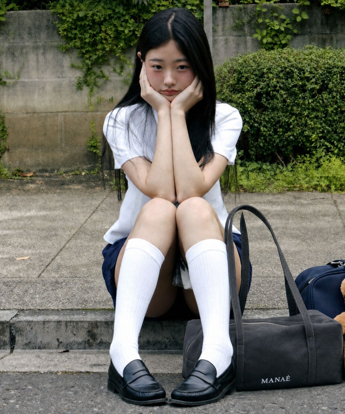 마나에(MANAÉ) Viato Bag_Charcoal