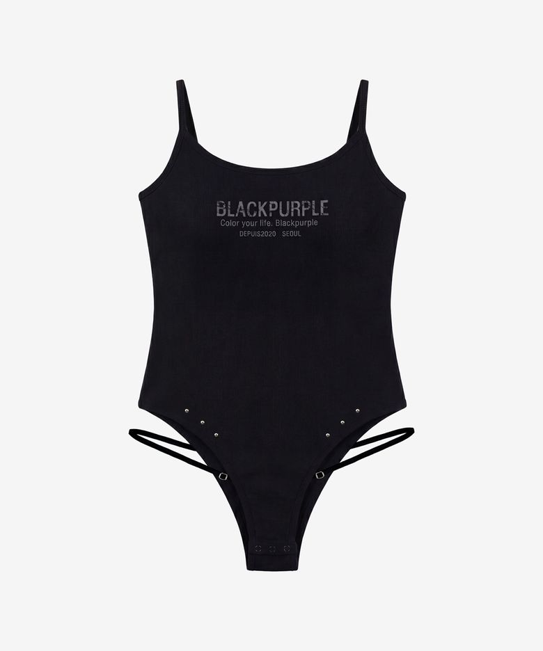 컷아웃 바디 수트 나시_블랙 Cutout Body Suit_Black