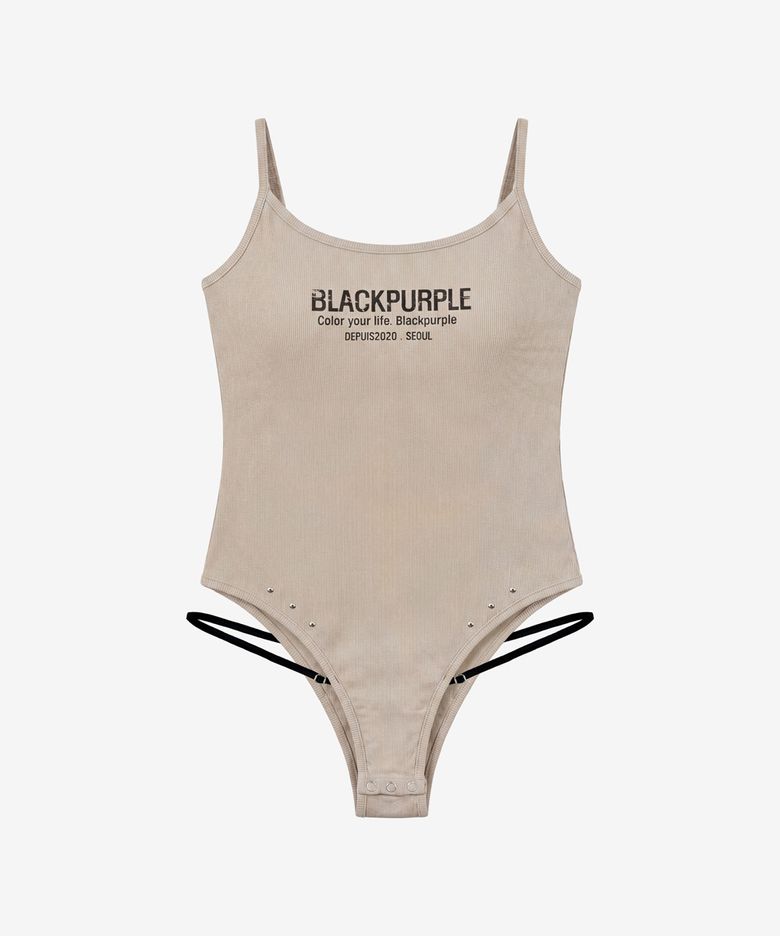 컷아웃 바디 수트 나시_베이지 Cutout Body Suit_Beige