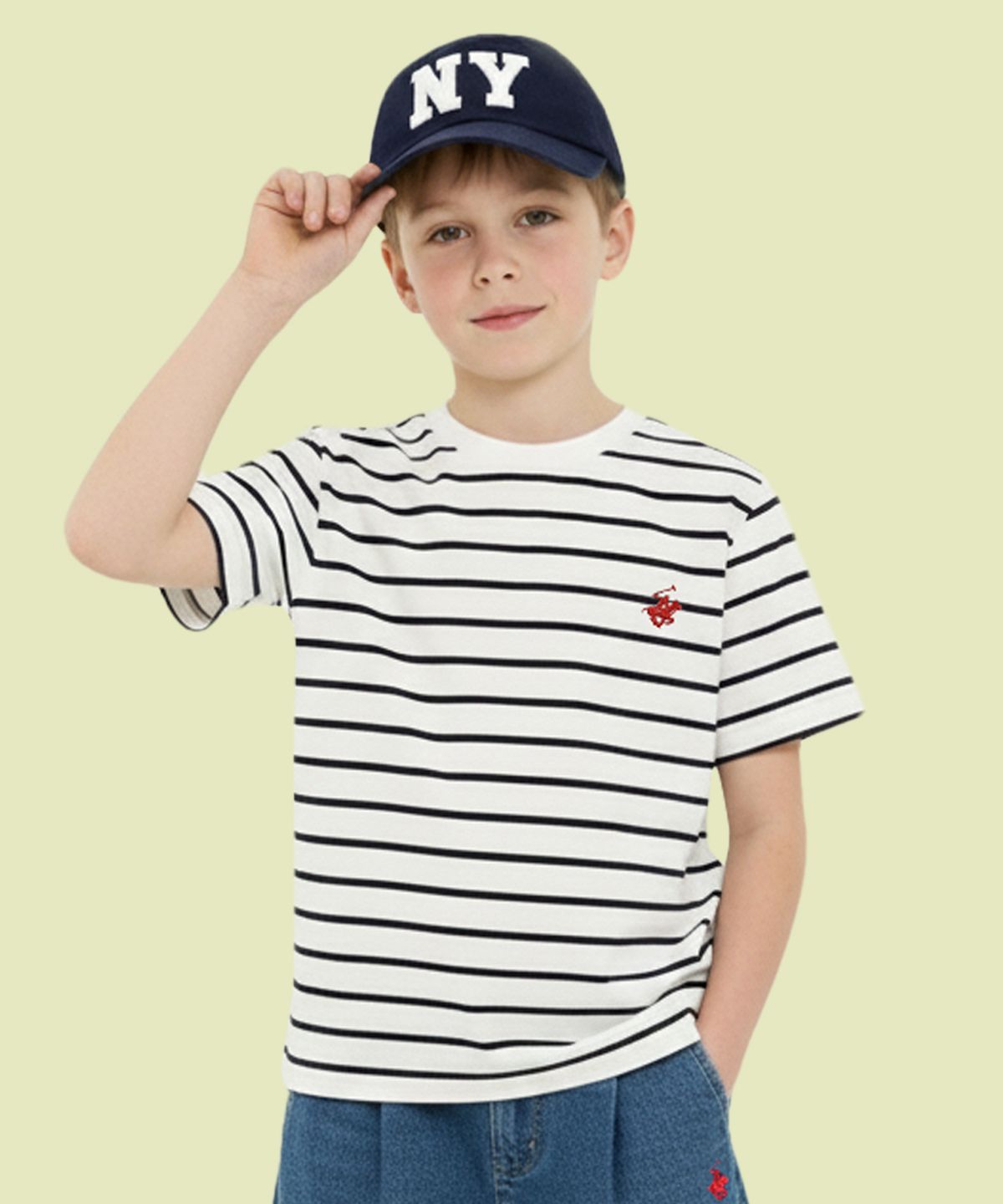 비버리힐즈 폴로클럽 키즈(BEVERLY HILLS POLO CLUB KIDS) 퍼스반팔티셔츠 [화이트]