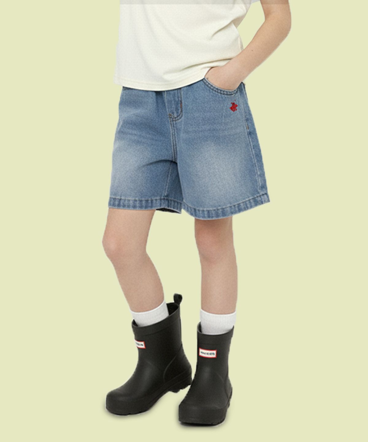 비버리힐즈 폴로클럽 키즈(BEVERLY HILLS POLO CLUB KIDS) 필드데님4부팬츠 [라이트블루]