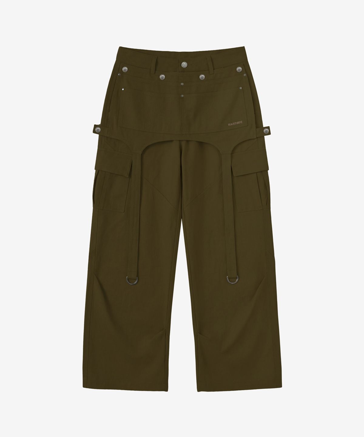 블랙 퍼플(BLACK PURPLE) 모듈 포켓 카고 팬츠_카키 Module Pocket Cargo Pants_Khaki