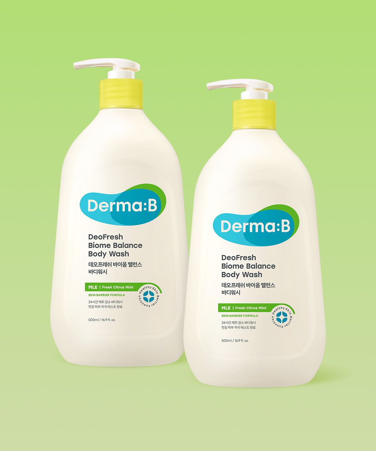 더마비(DERMAB) 데오프레쉬 바이옴 밸런스 바디워시 500ML X 2개