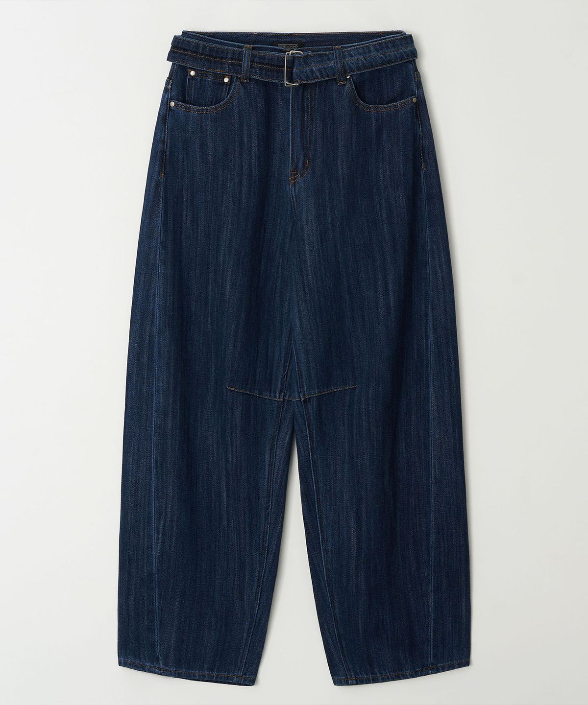 하우스 오브 폰드(HOUSE OF POND) Belted Volume Legs Denim Jeans Mid Blue