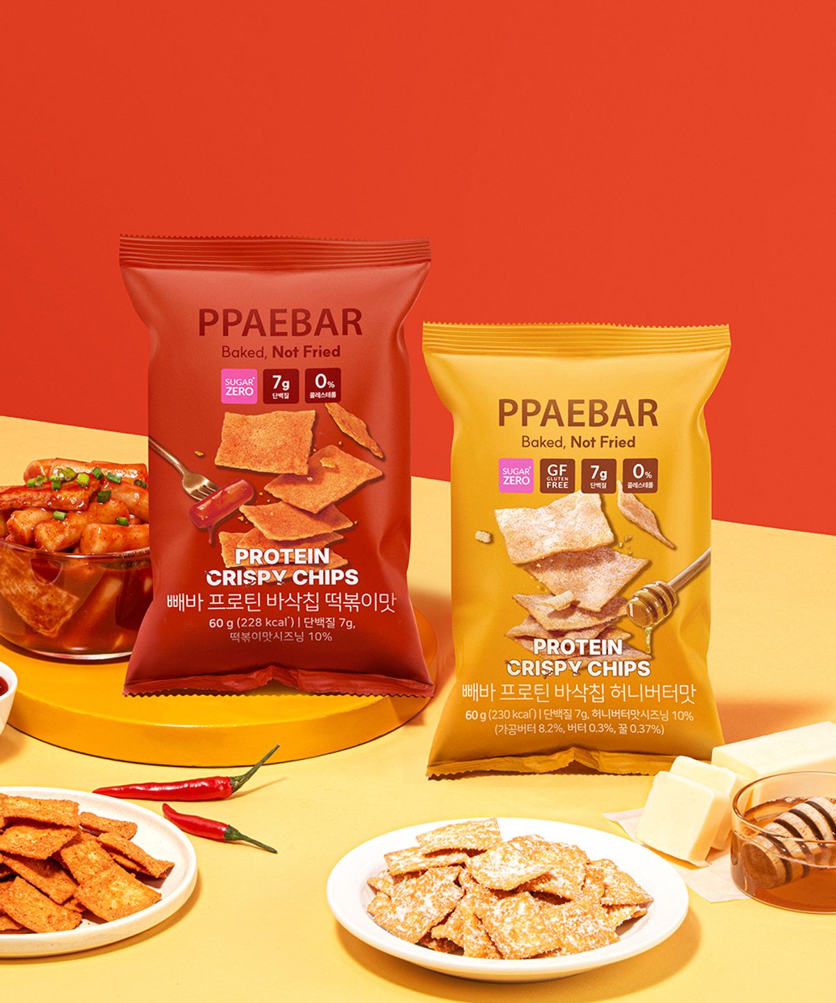 빼바(PPAEBAR) 빼바 프로틴 바삭칩 2종 골라담기 (60g x 4봉)