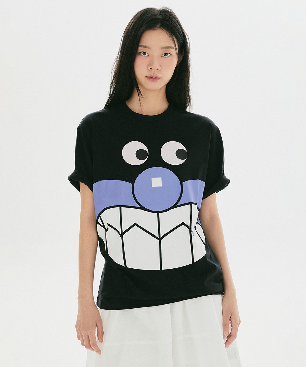 스파오(SPAO) [호빵맨] 세균맨 반팔 티셔츠(Black)_SPRLG37U31