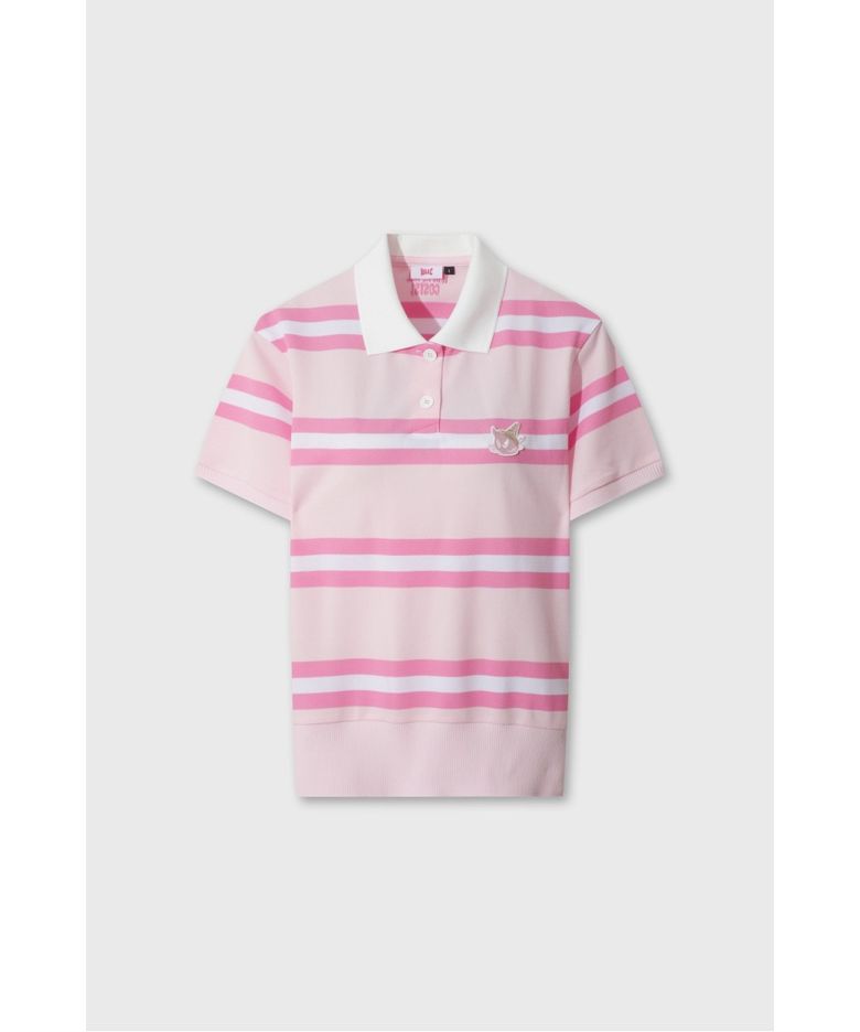 Women Stripe Loose-Fit Polo WWTCM26503PIL