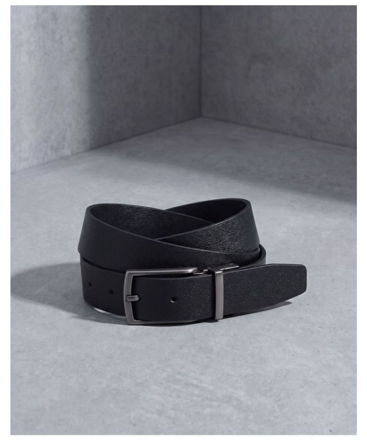 질스튜어트 맨 액세서리(JILLSTUART MEN ACC) [이지커팅] 블랙 단색 소가죽 벨트