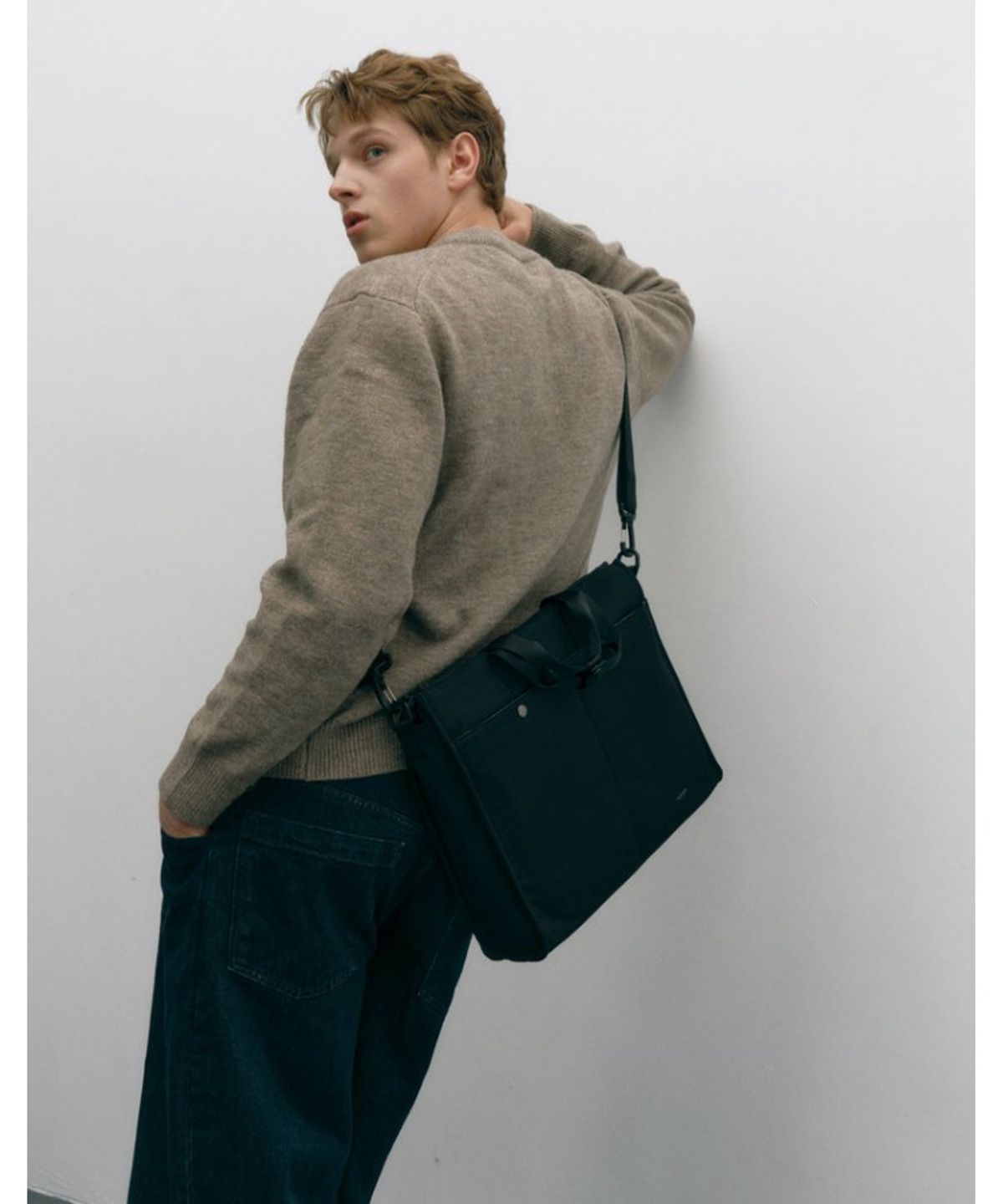 질스튜어트 맨 액세서리(JILLSTUART MEN ACC) [MOV] 모브 블랙 나일론 크로스겸용 토트백