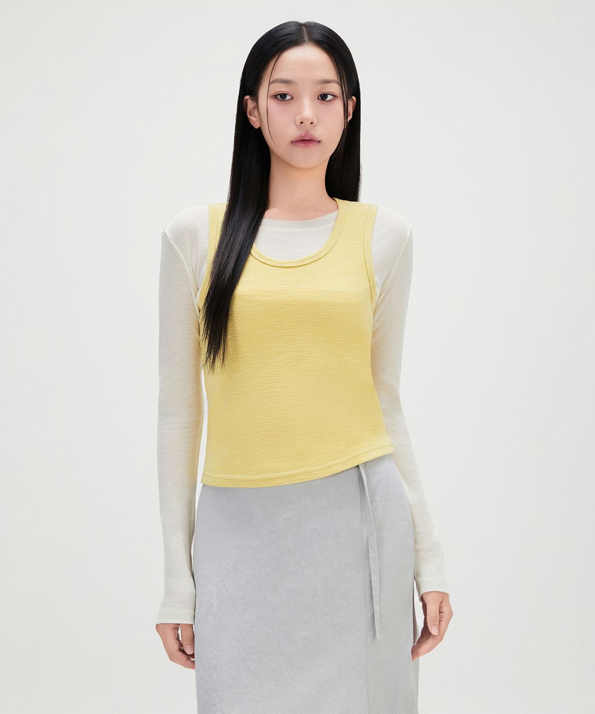 미쏘(MIXXO) 소재변형 슬리브리스 RE HNG54SS_MIWHNG71QS
