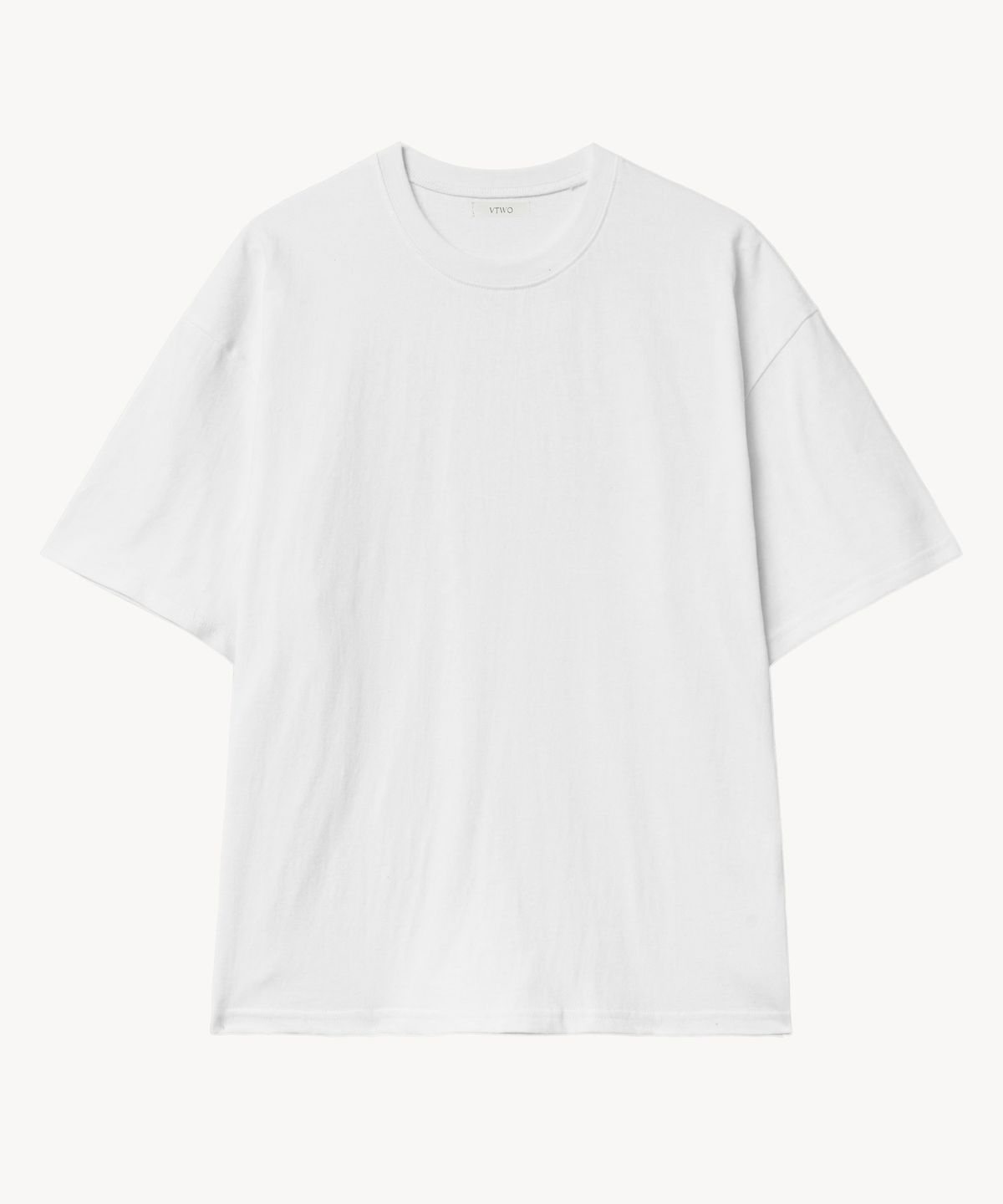 브이투(VTWO) 워시드 크롭 티셔츠 (WHITE)