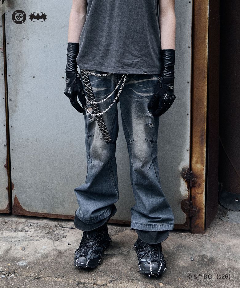 (Batman Edition) Batwing Bootcut Denim Pants Light Blue
