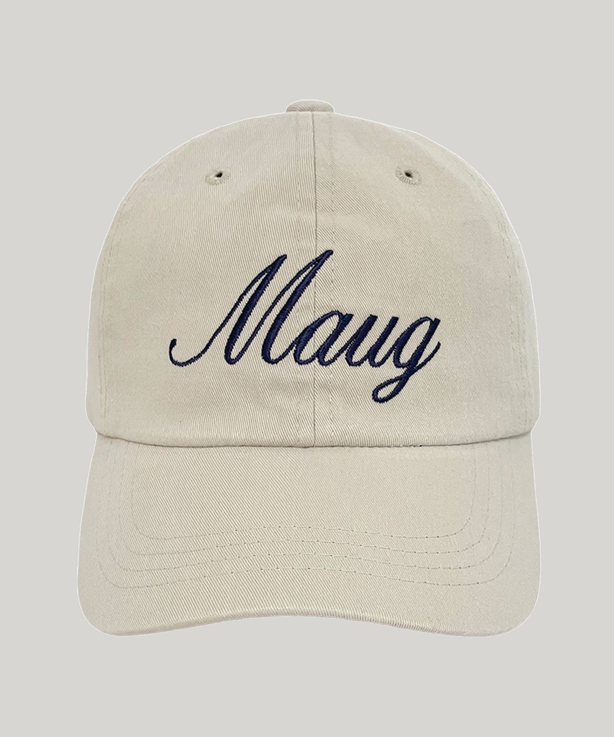 마우그(MAUG) 데일리 레터링 워싱 볼캡 베이지
