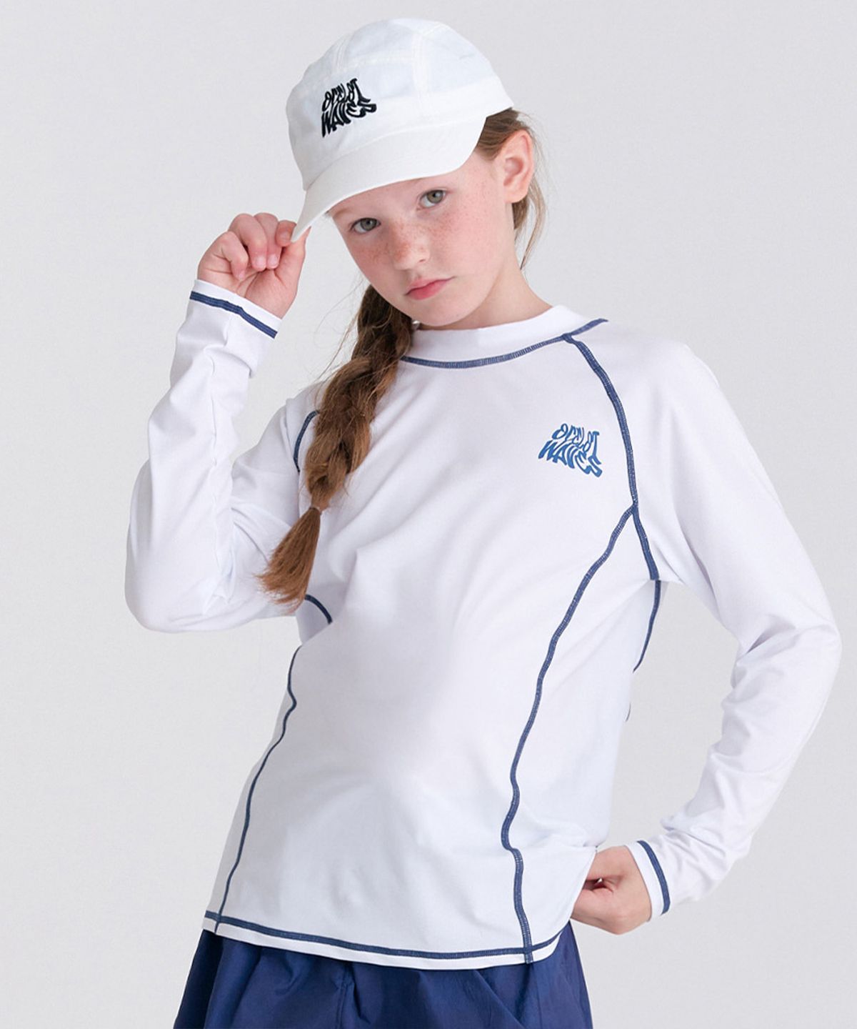 오실롯 주니어(OCELOT JUNIOR) G40 웨이브 래쉬가드 (네이비)