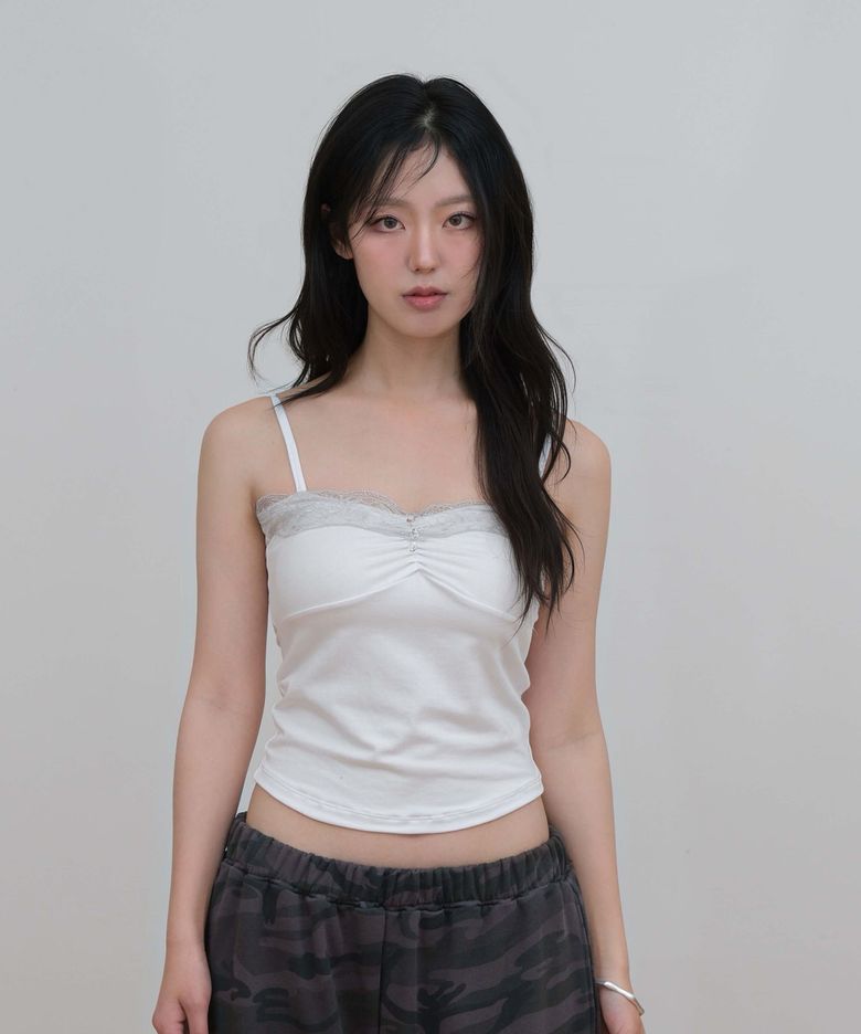 레이스 셔링 나시 (화이트)