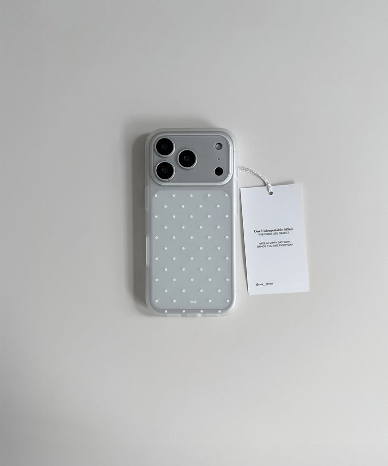 [아이폰17출시][+갤럭시S26]W polka dots 반투명 케이스