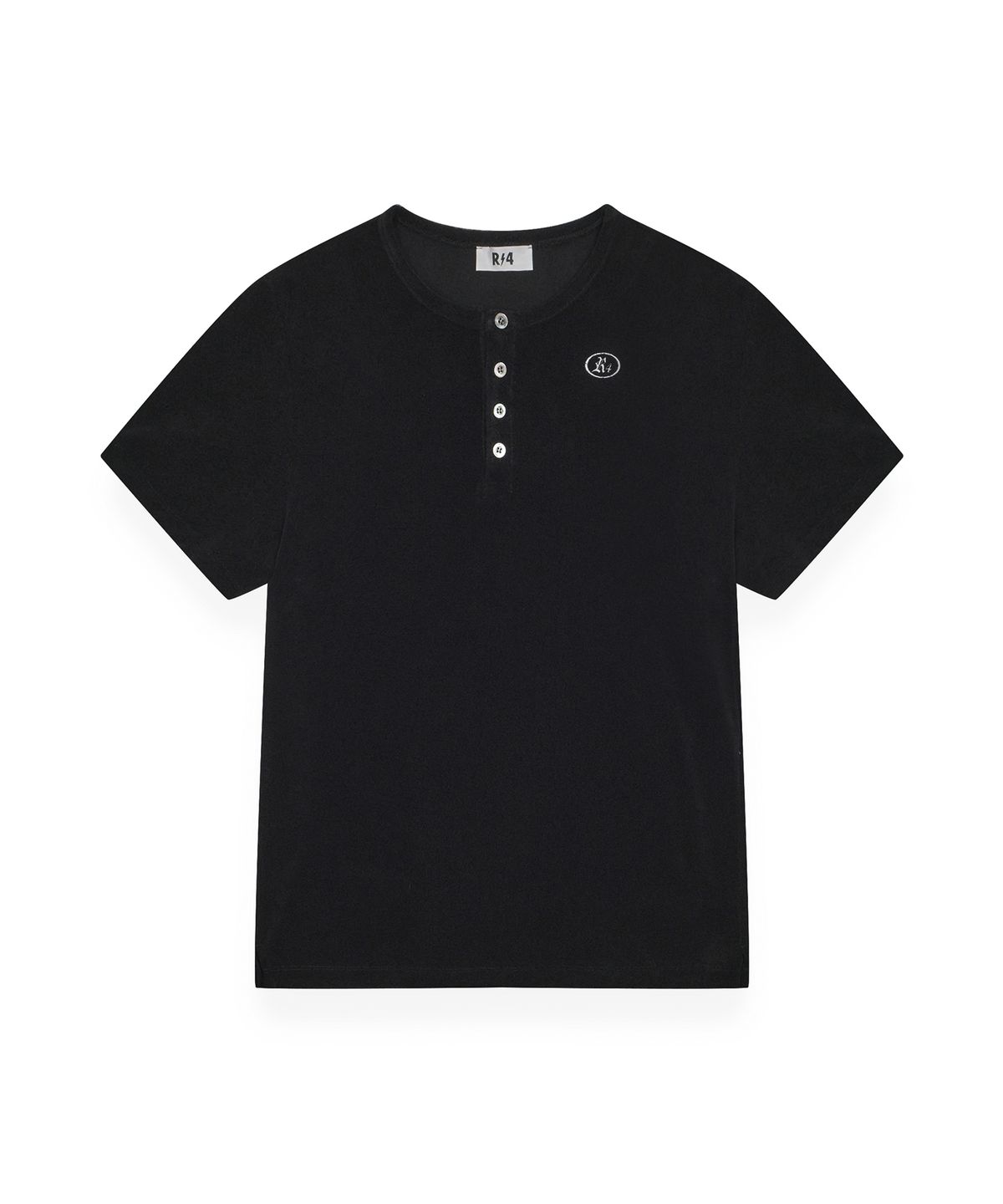 알포(R-4) R-0072 / TERRY SHORT HENLEY(BLACK)