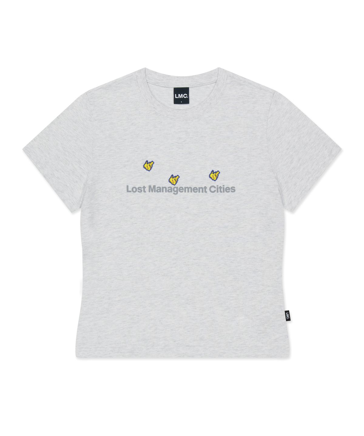엘엠씨(LMC) Pokémon Pixel Art WM Pikachu FN OG Tee light heather gray