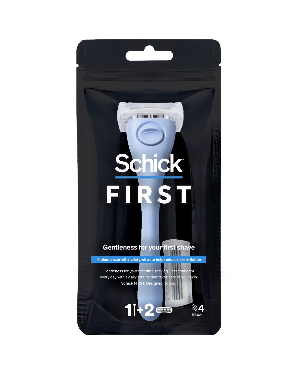 쉬크(SCHICK) 쉬크 퍼스트 오션블루 핸들+날2입