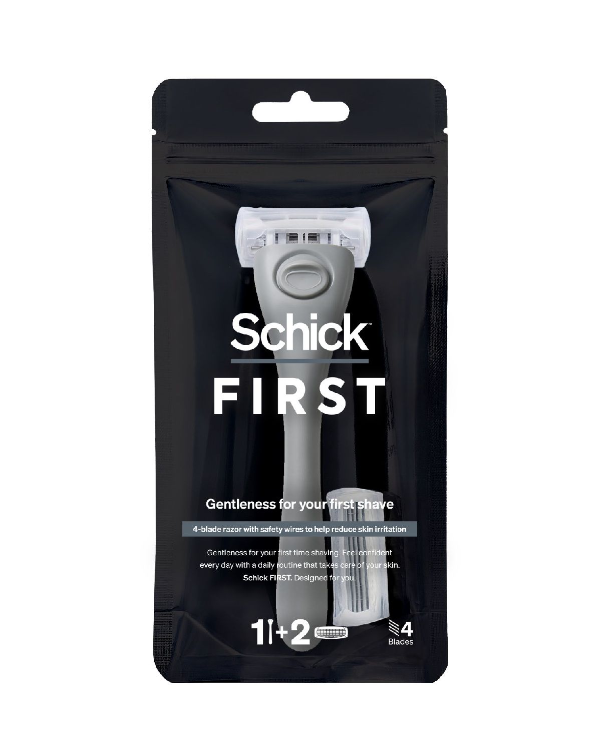 쉬크(SCHICK) 쉬크 퍼스트 애쉬그레이 핸들+날2입