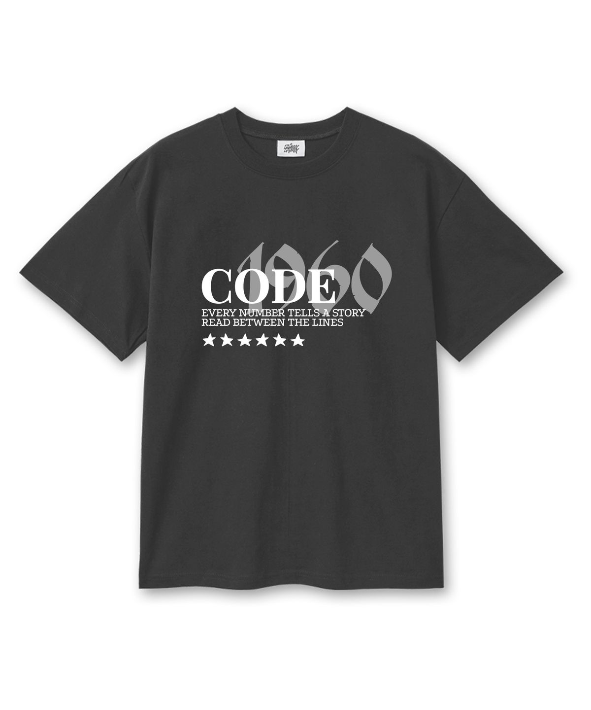 레이지메리(LAZYMERRY) CODE1960 20수 코튼 오버핏 반팔티셔츠 다크그레이