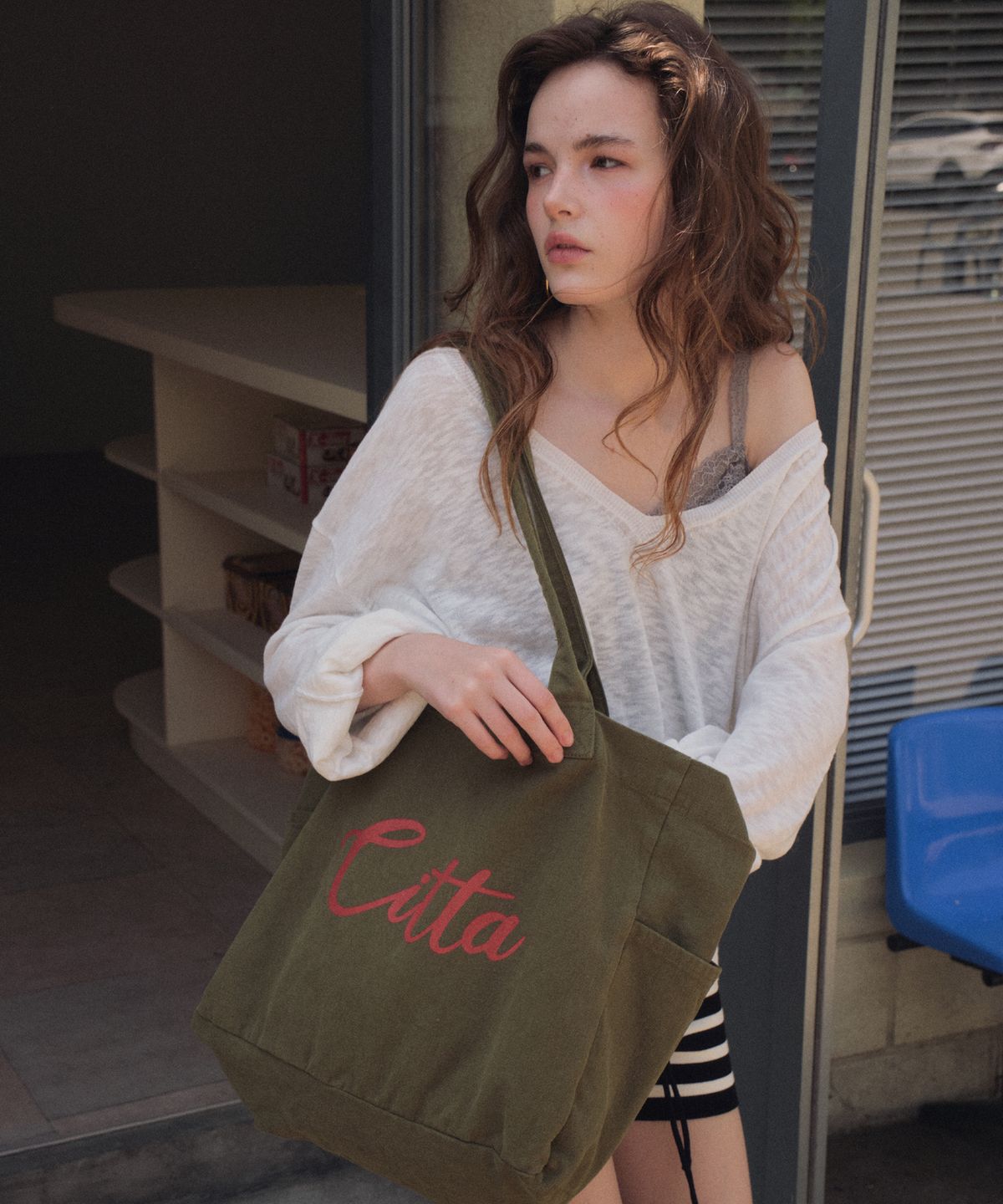 씨타(CITTA) Colorful Canvas Bag_CTA952(Khaki)