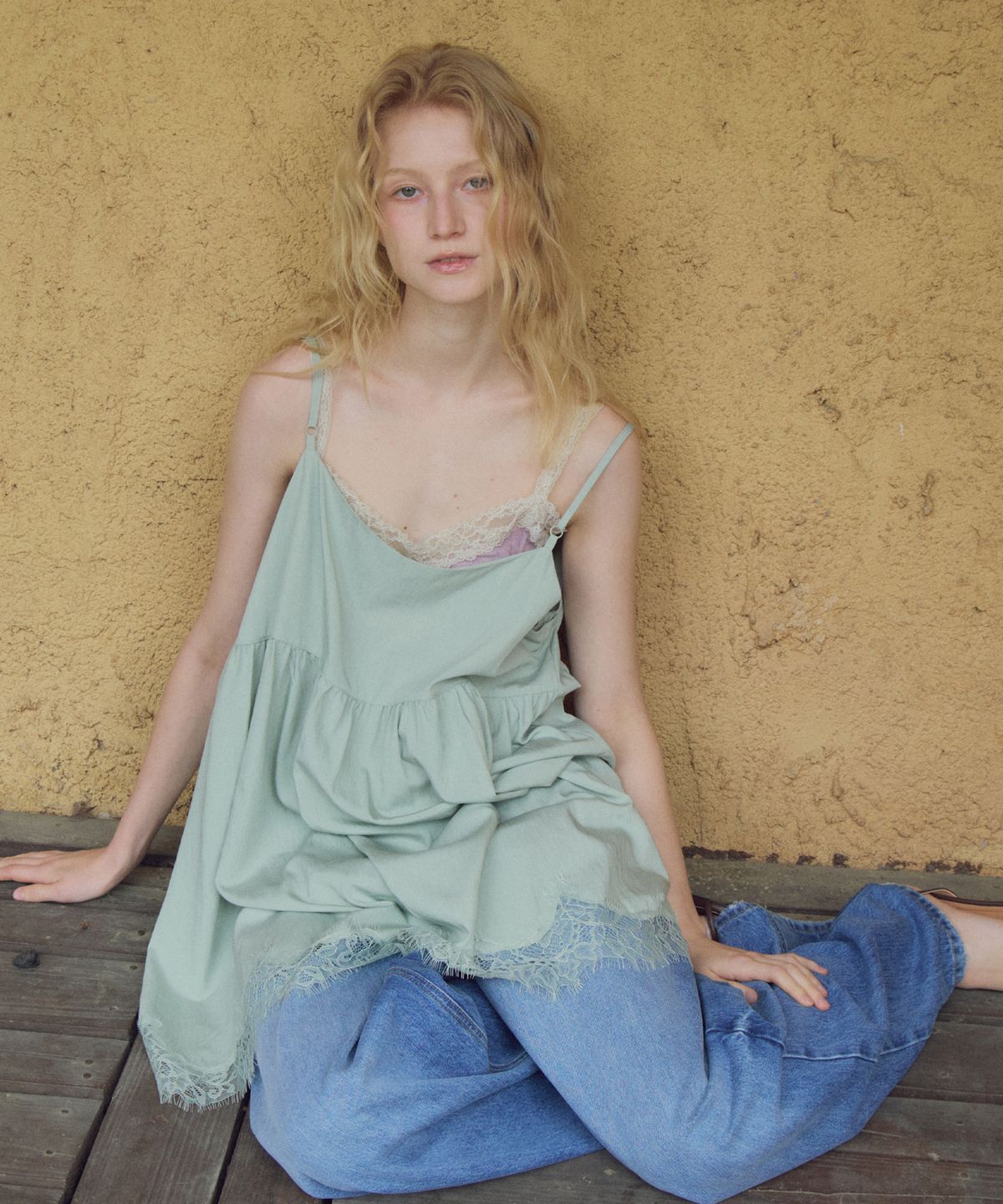 씨타(CITTA) Lace Slip Mini Dress_CTOP719(Mint)
