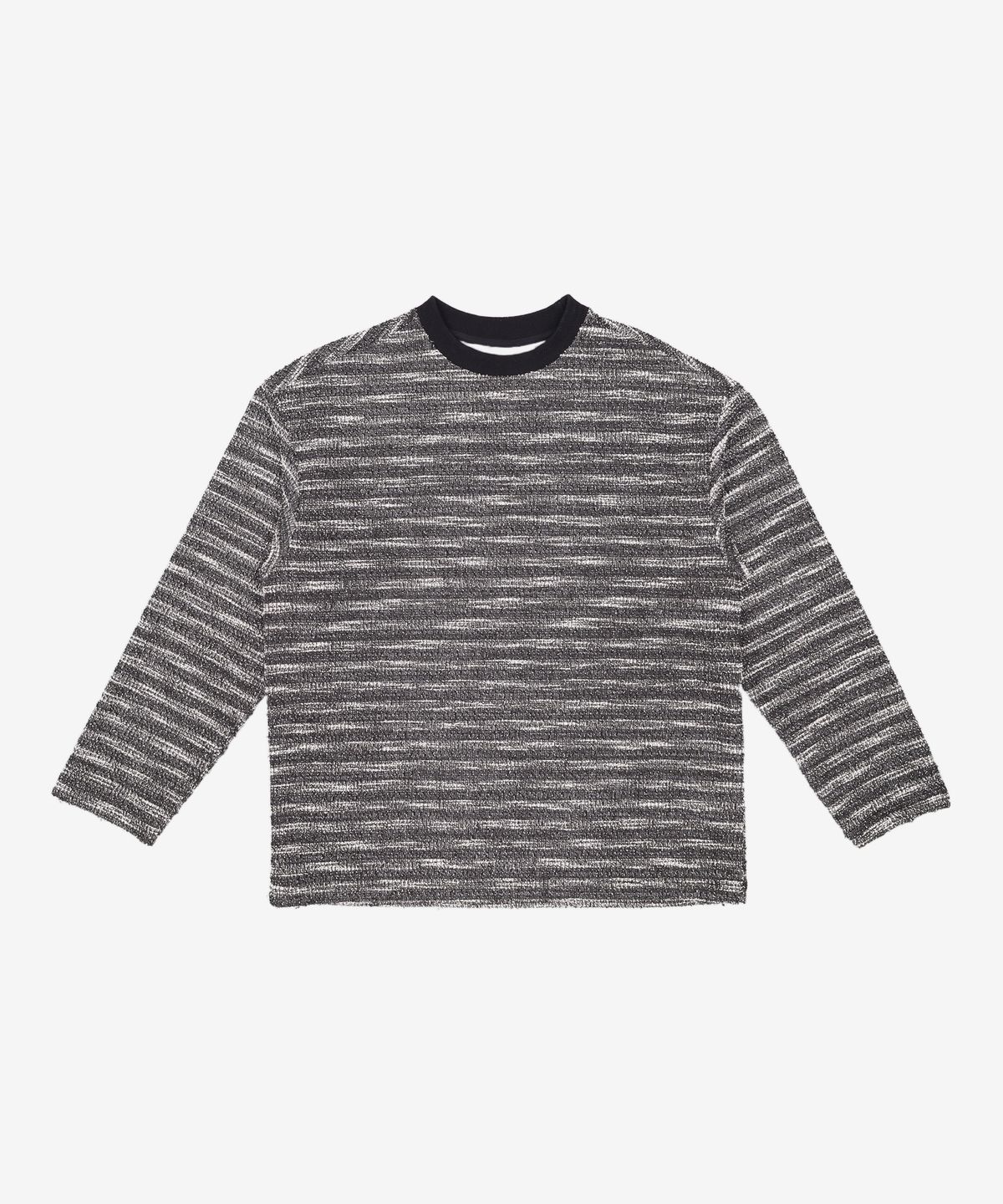 메종미네드(MAISON MINED) MIXED BOUCLE KNIT LONG SLEEVE BLACK L