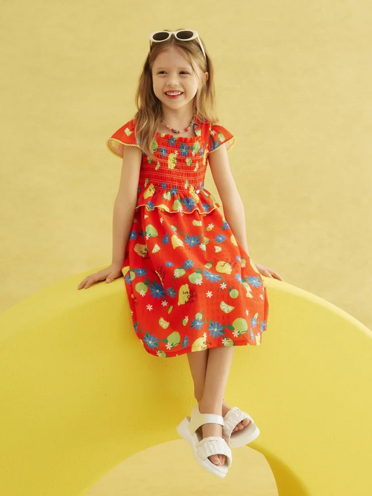 베네통키즈(BENETTONKIDS) 프루타 민소매 원피스_QAOP25631RD