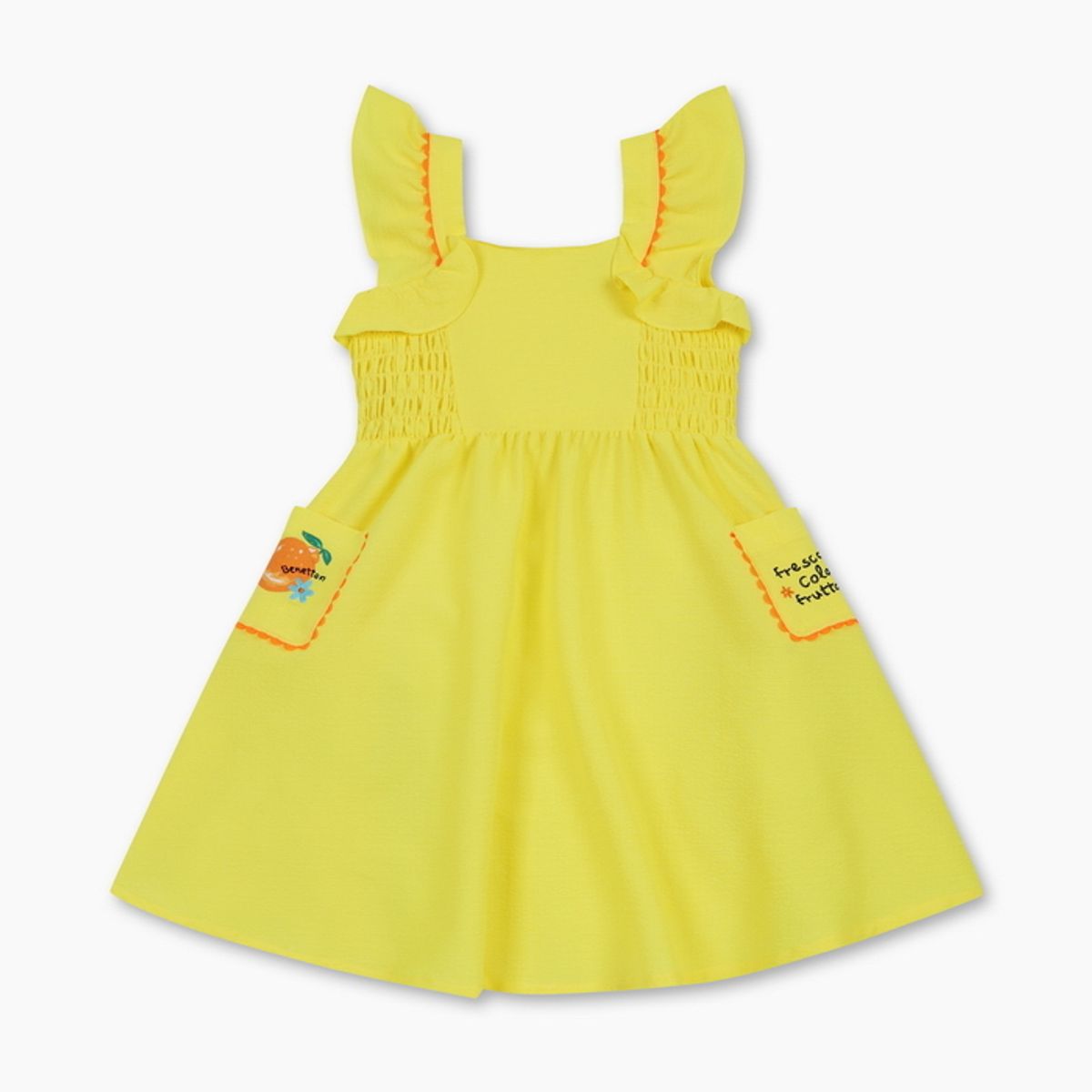 베네통키즈(BENETTONKIDS) 포지타코 프릴 원피스_QAOP27631YE