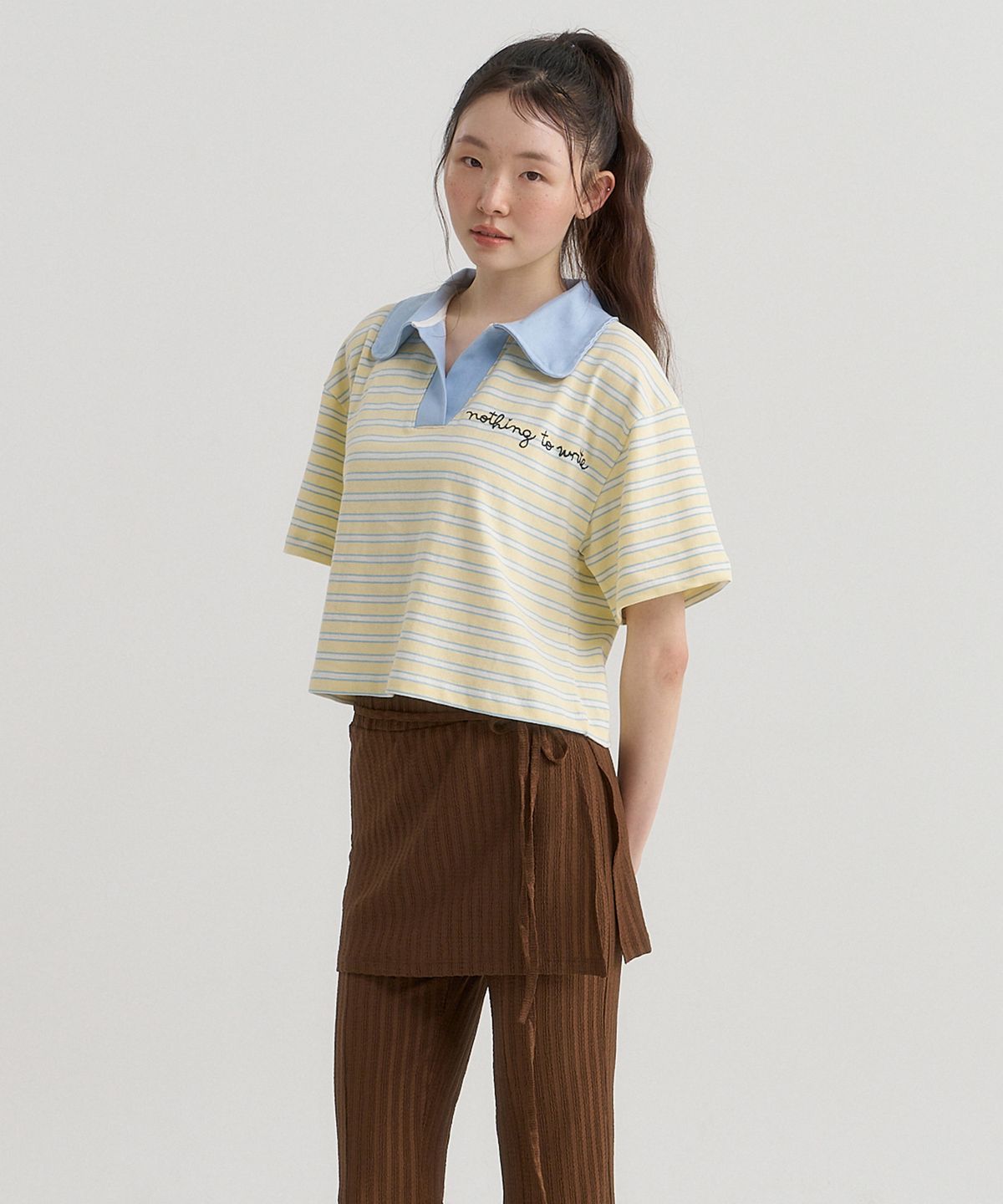 노브포에티(NOVE POETI) DC STRIPE T YELLOW
