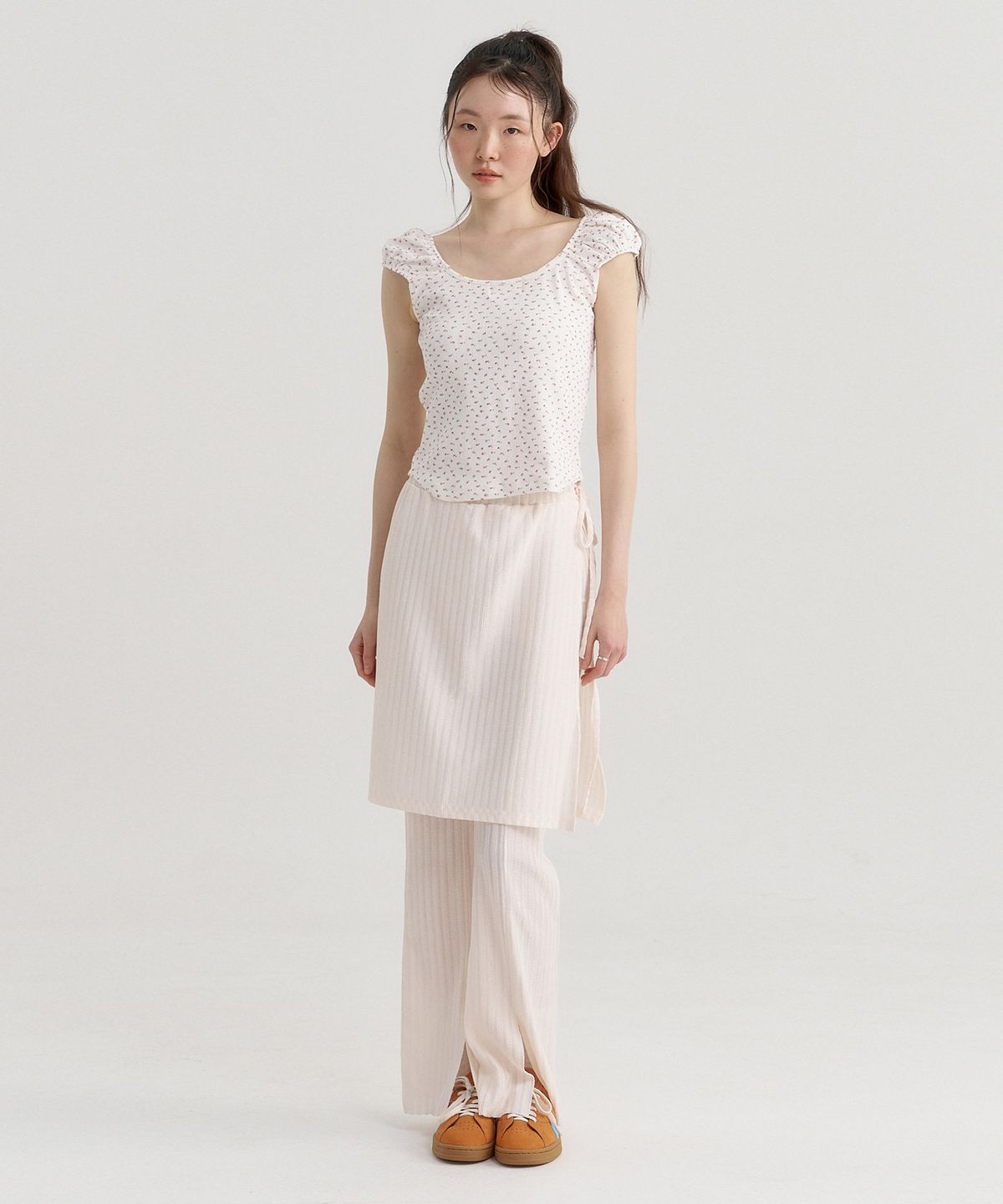 노브포에티(NOVE POETI) LOMI BANDING PANTS CREAM